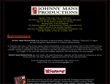 Tablet Screenshot of johnnymansproductions.co.uk